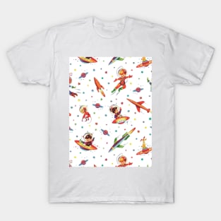 Vintage Space Japanese White T-Shirt